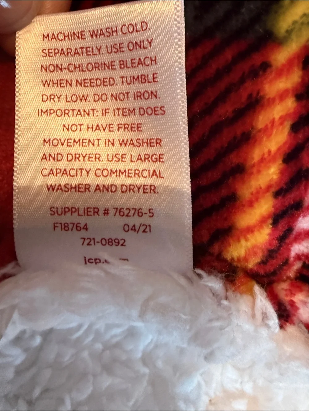 North Pole Trading Comforter Tartan in Red Plaid - Faux Mink and Sherpa